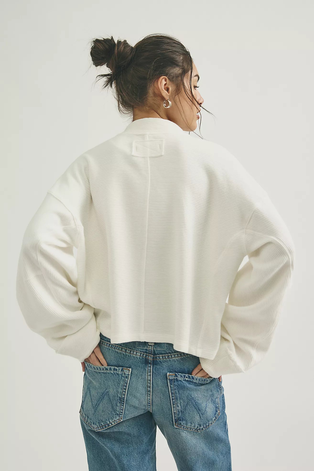 Free People: Celeste 1/4 Zip in Clean Ivory