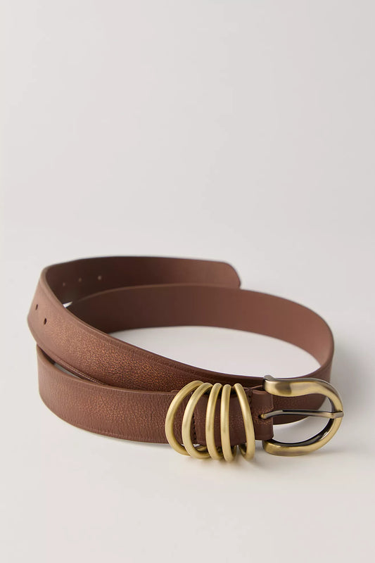 Free People: Rori Belt in Cognac Leather