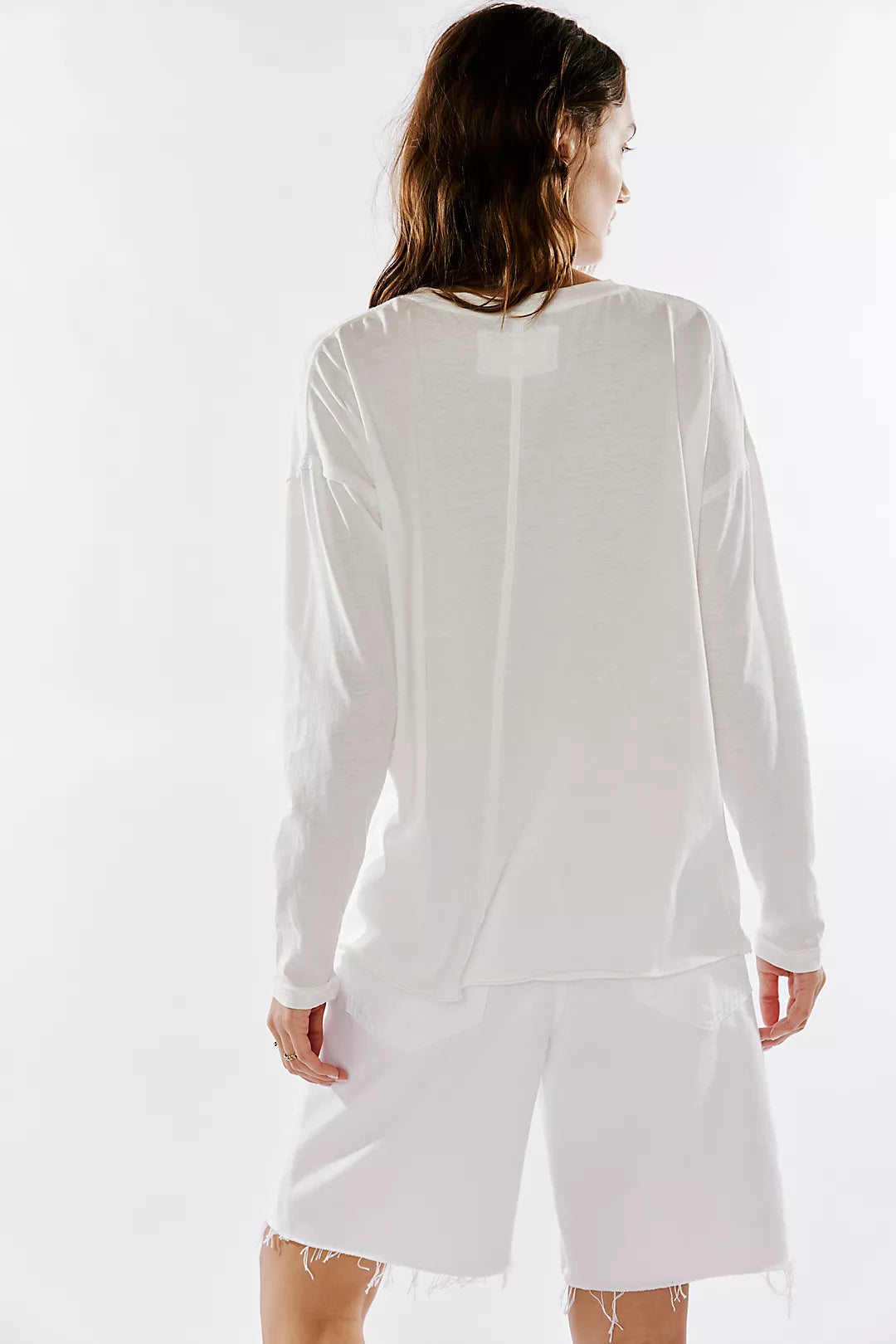 Free People: Nina Long Sleeve Tee in Ivory