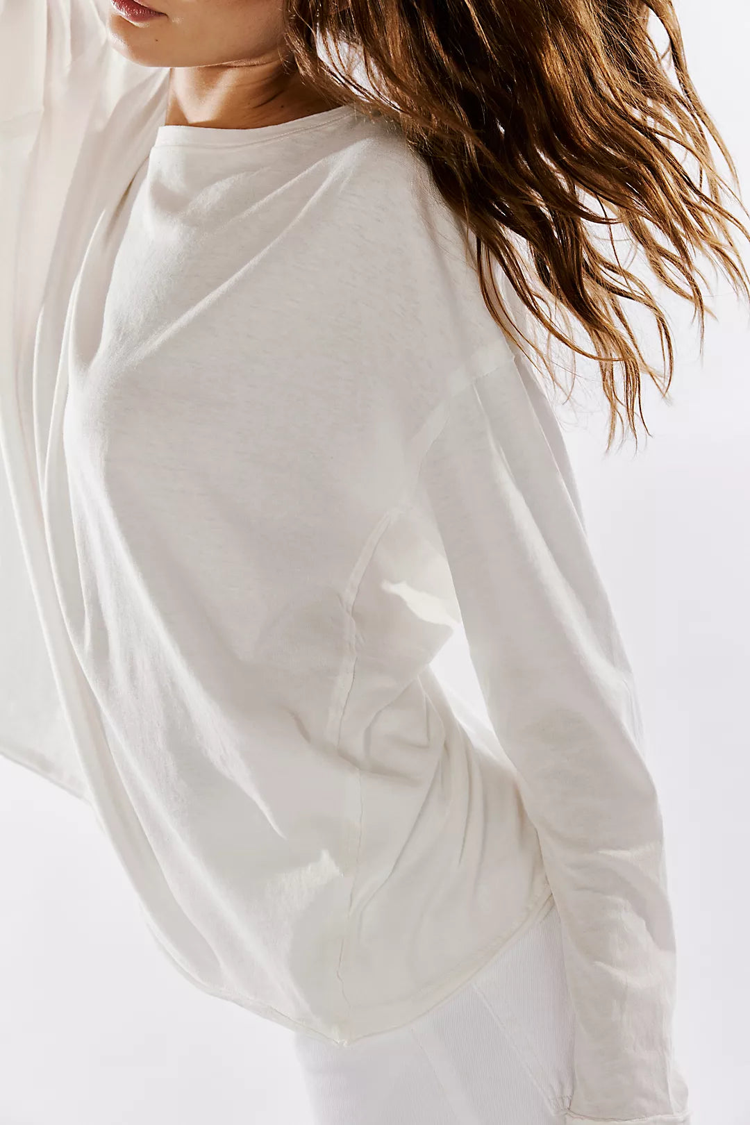 Free People: Nina Long Sleeve Tee in Ivory