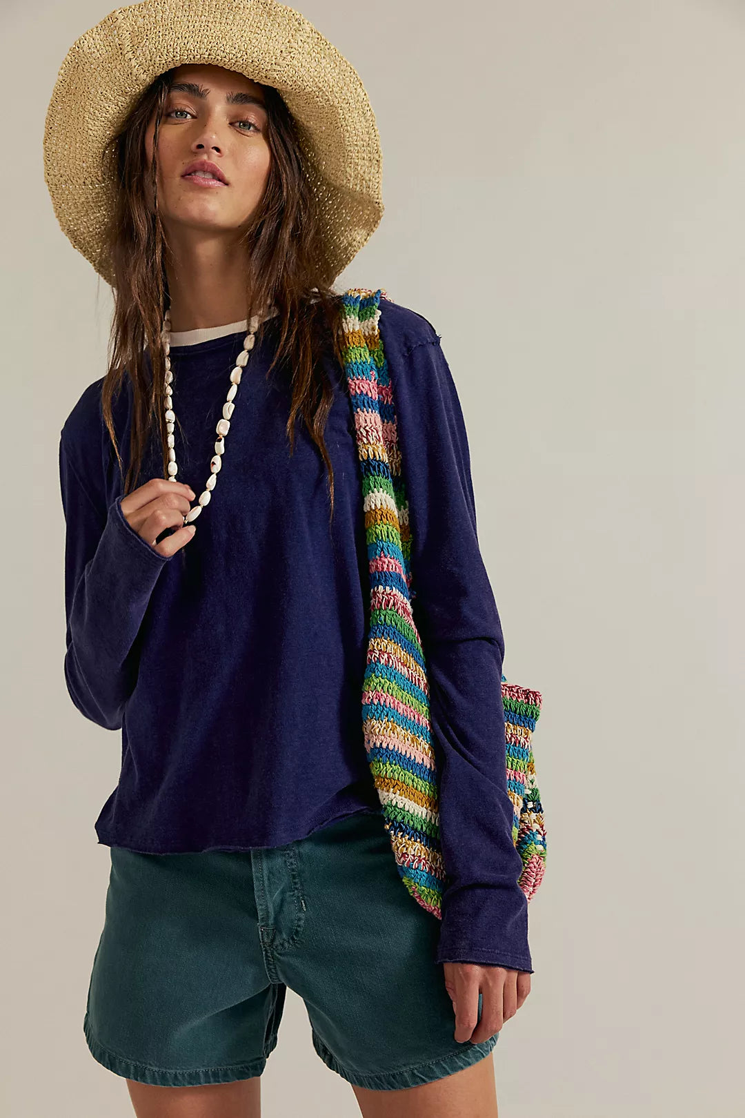 Free People : Nova Long Sleeve in Navy