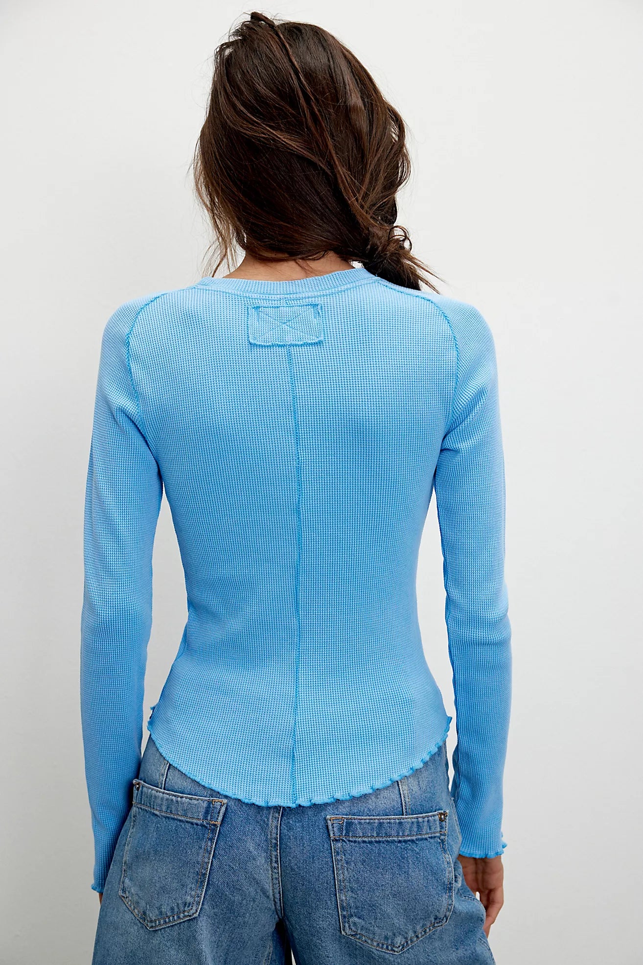 Free People: Easy Does It Tee in Azure Blue