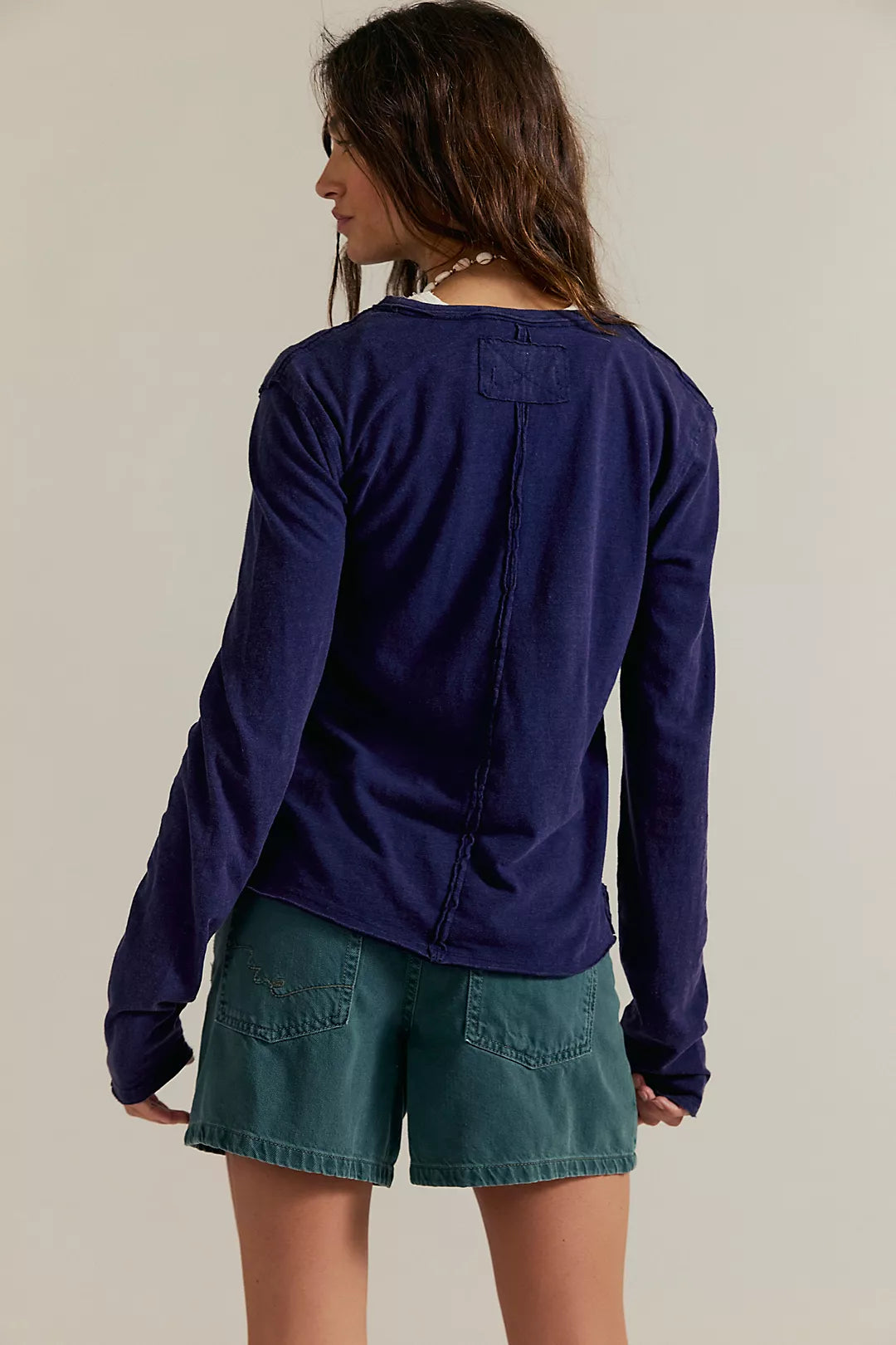 Free People : Nova Long Sleeve in Navy