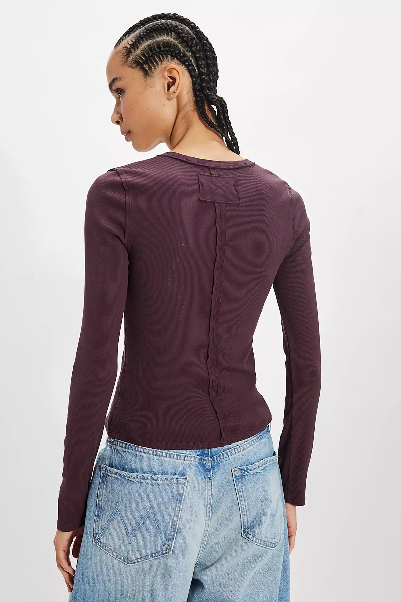 Free People : Neria Long Sleeve in Vintage Grape