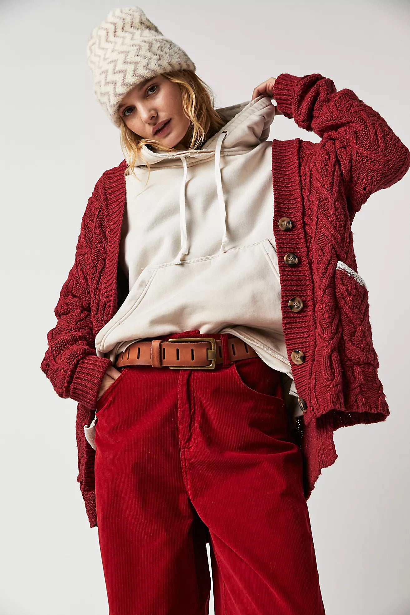 Free People : Jona Belt in Rustic Russett