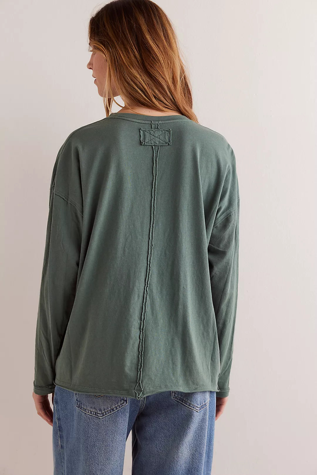 Free People: Nina Long Sleeve Tee in Topiary
