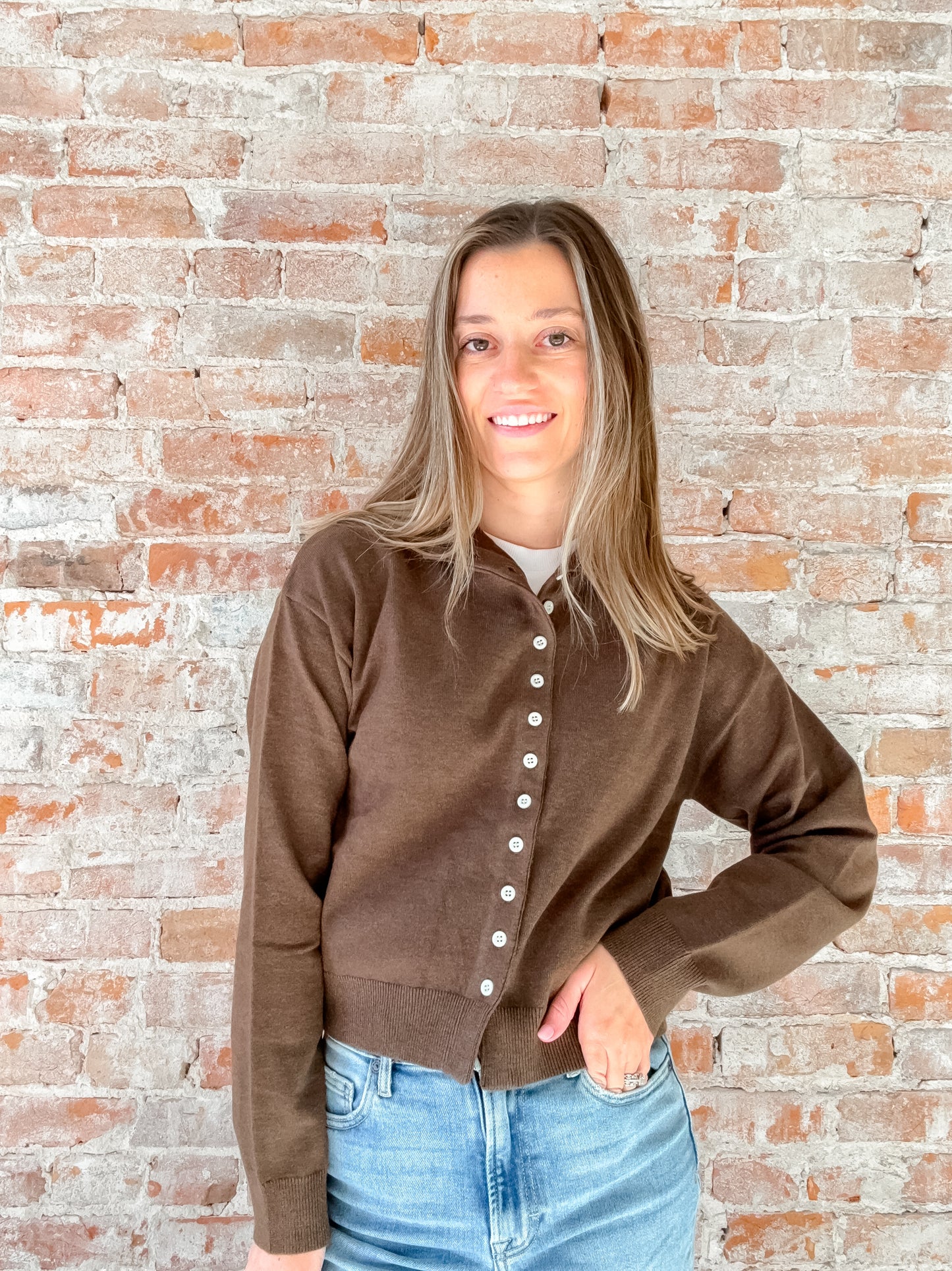 Brooks Cardigan in Brown