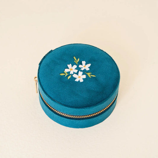 Velvet Jewelry Case : Teal