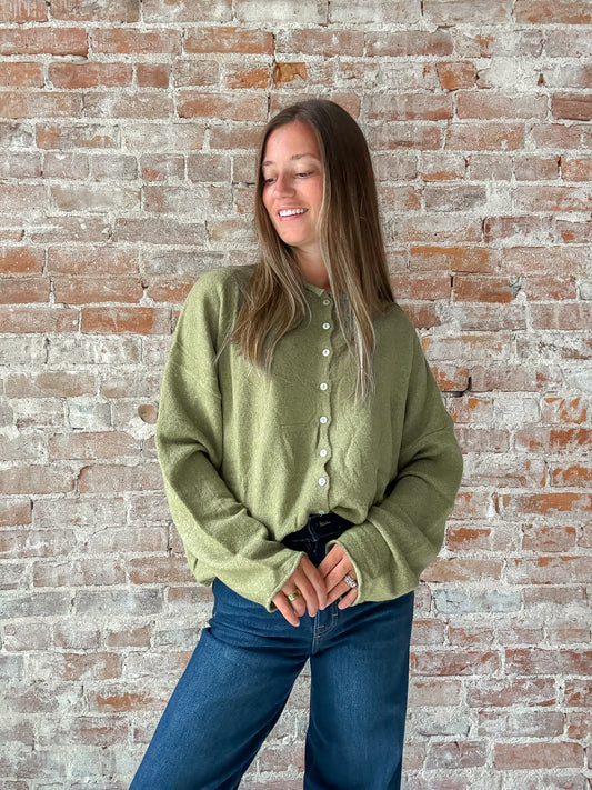 Piper Cardigan : Matcha