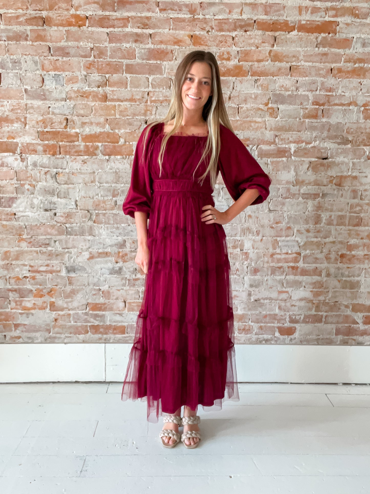 Alix Dress : Burgundy