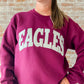 Eagles Crewneck in Maroon/Cream