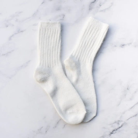 Angora Socks : Ivory