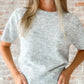 Sabrin Sweater Tee in Heather Grey