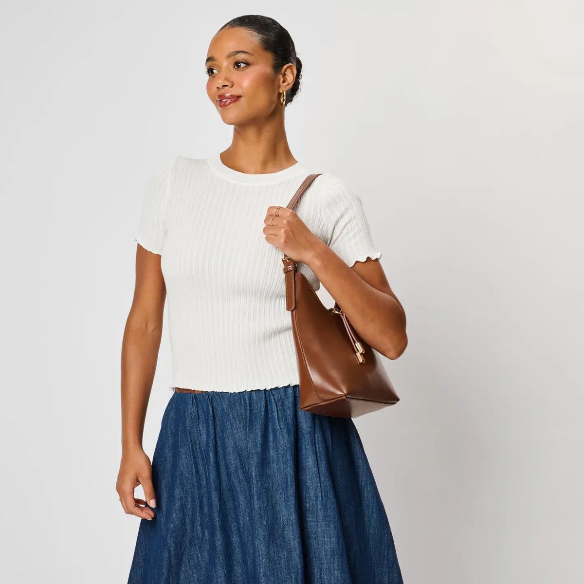 Blair Shoulder Bag in Cognac