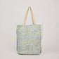 Cotton Tote Bag in Lotus Indigo