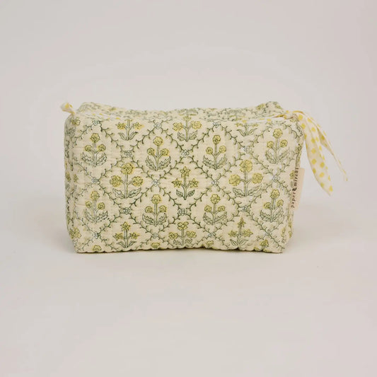 Floral Lattice Buttercream Toiletry Bag : Large