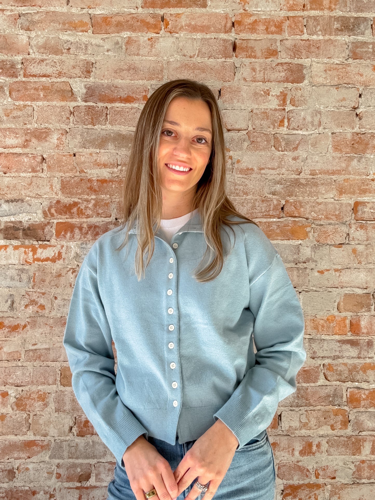 Brooks Cardigan in Blue