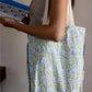 Cotton Tote Bag in Lotus Indigo