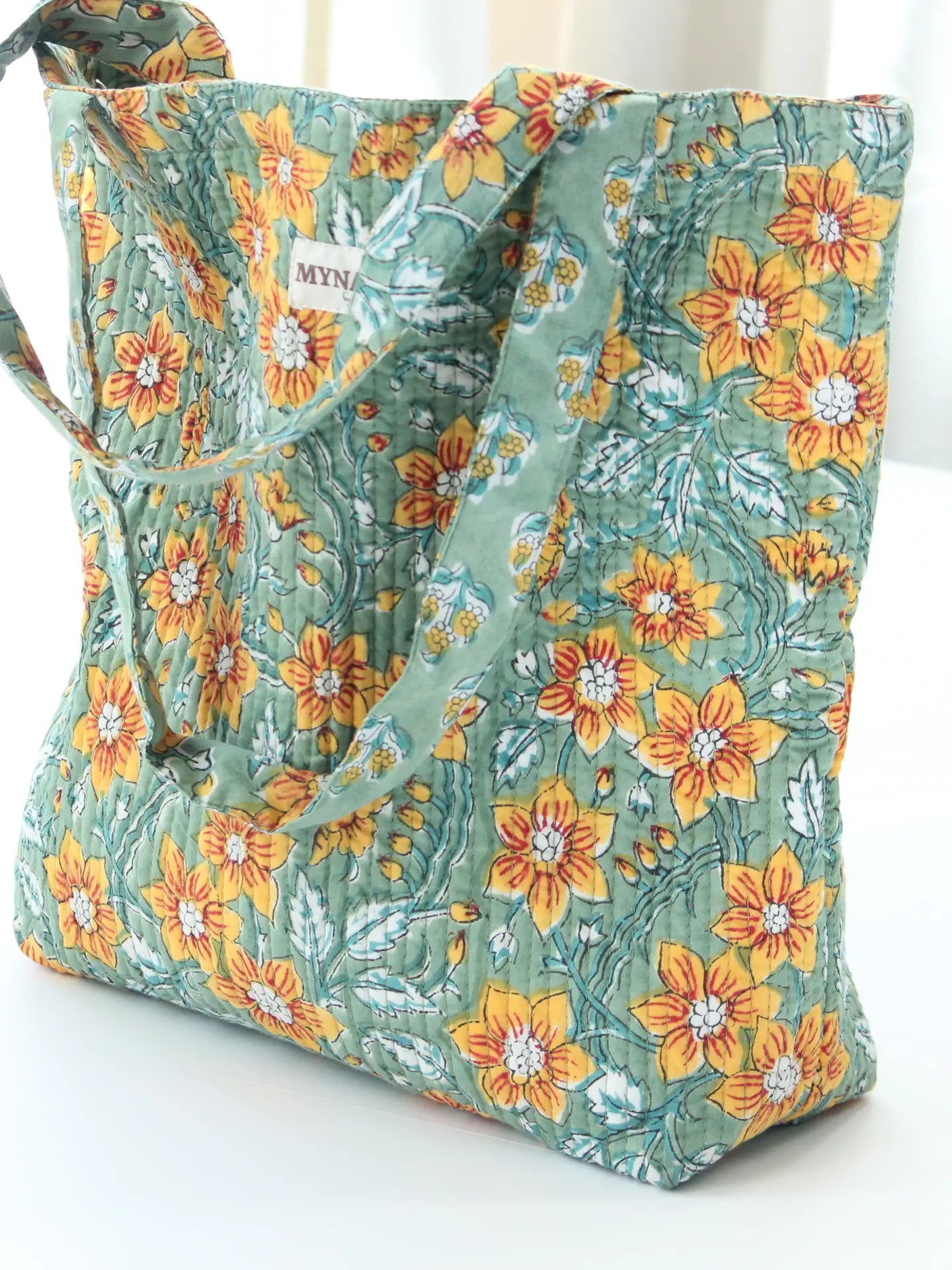 Block Print Reversible Tote Bags