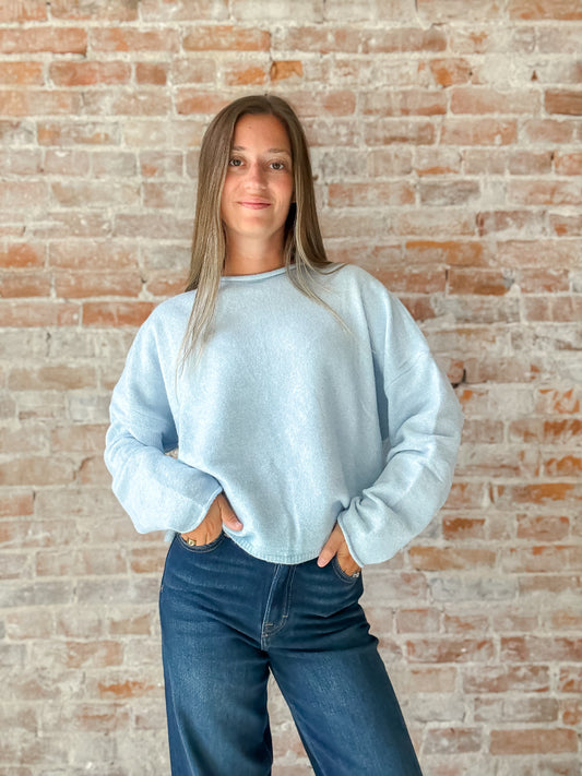 Piper Pullover Sweater : Sky