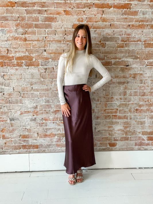 Flawless Maxi Skirt : Chocolate