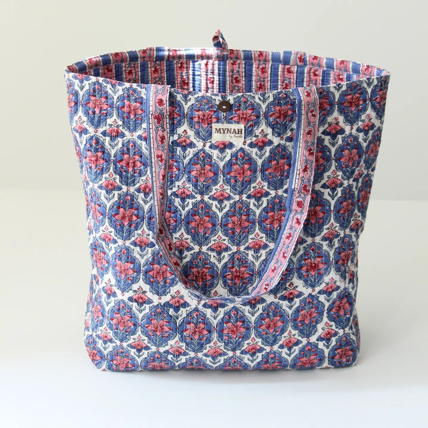 Block Print Reversible Tote Bags