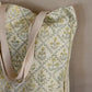 Cotton Tote Bag in Floral Lattice Buttercream