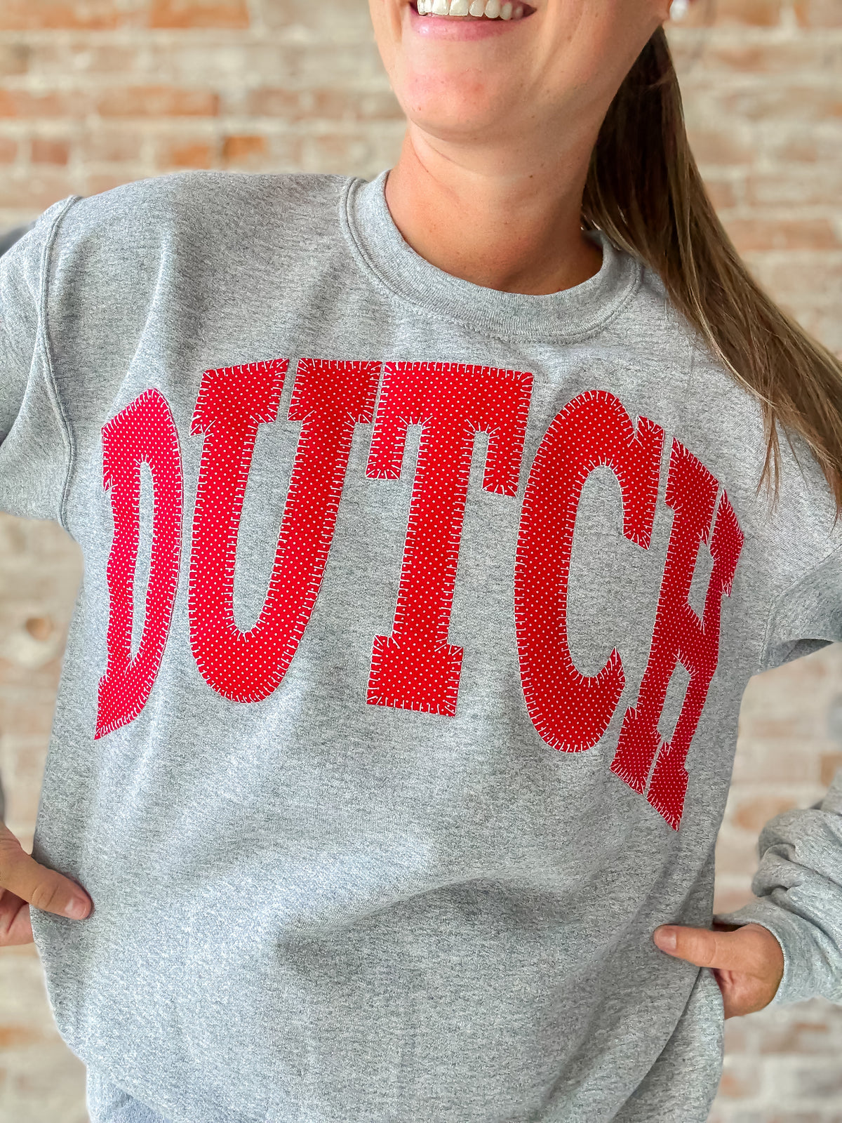 Dutch Crewneck in Grey/Red