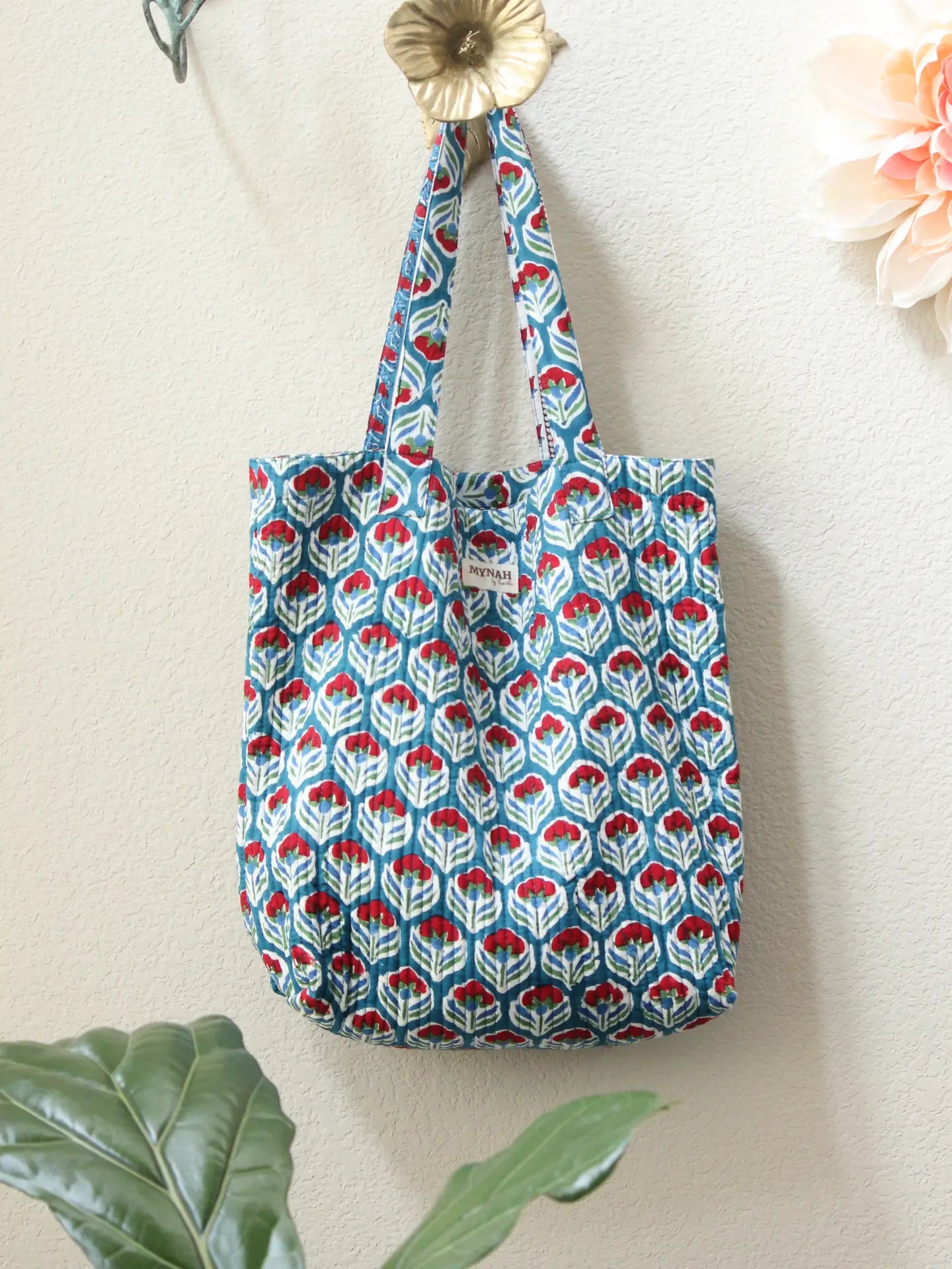 Block Print Reversible Tote Bags