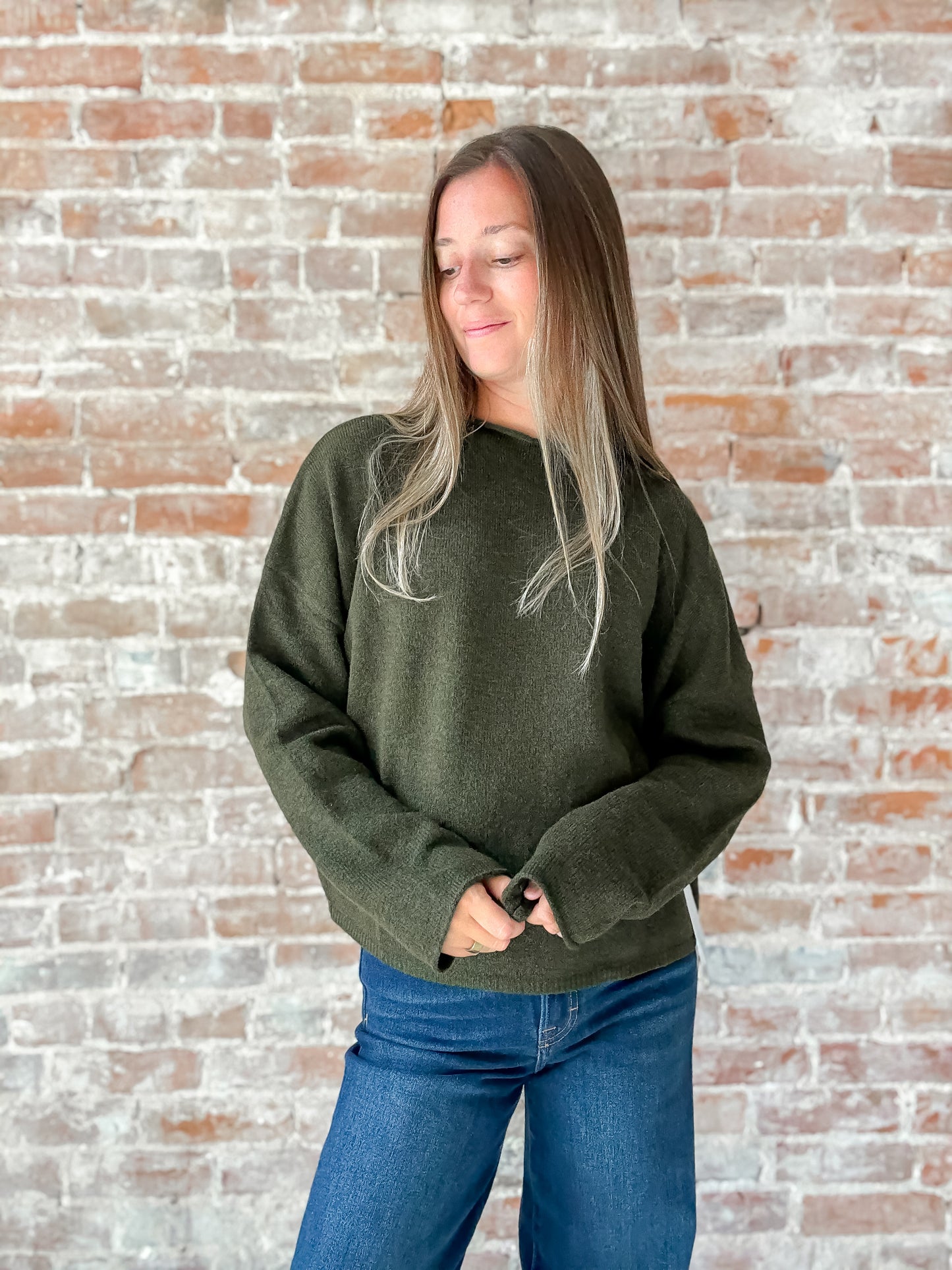 Piper Pullover Sweater : Olive