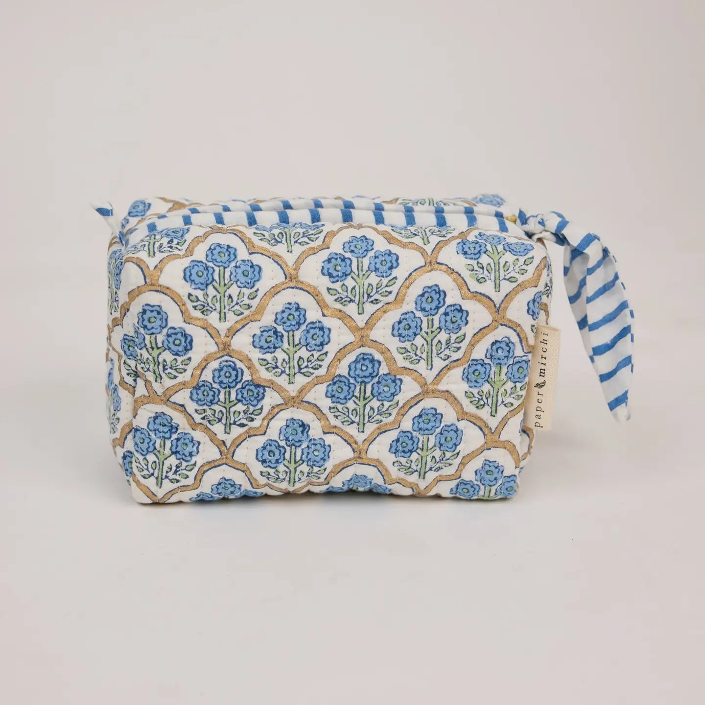 Trellis Indigo Toiletry Bag : Small