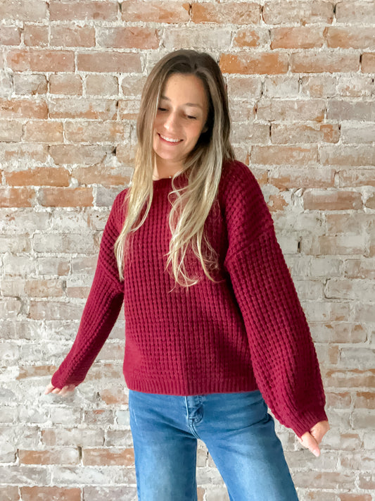 Trinity Sweater : Burgundy