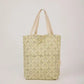 Cotton Tote Bag in Floral Lattice Buttercream
