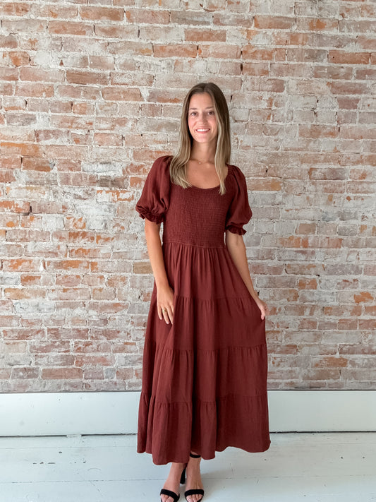 Carrie Dress : Brown