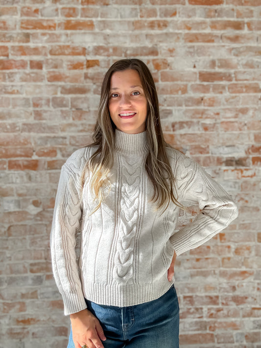 Opal Turtleneck in Cream