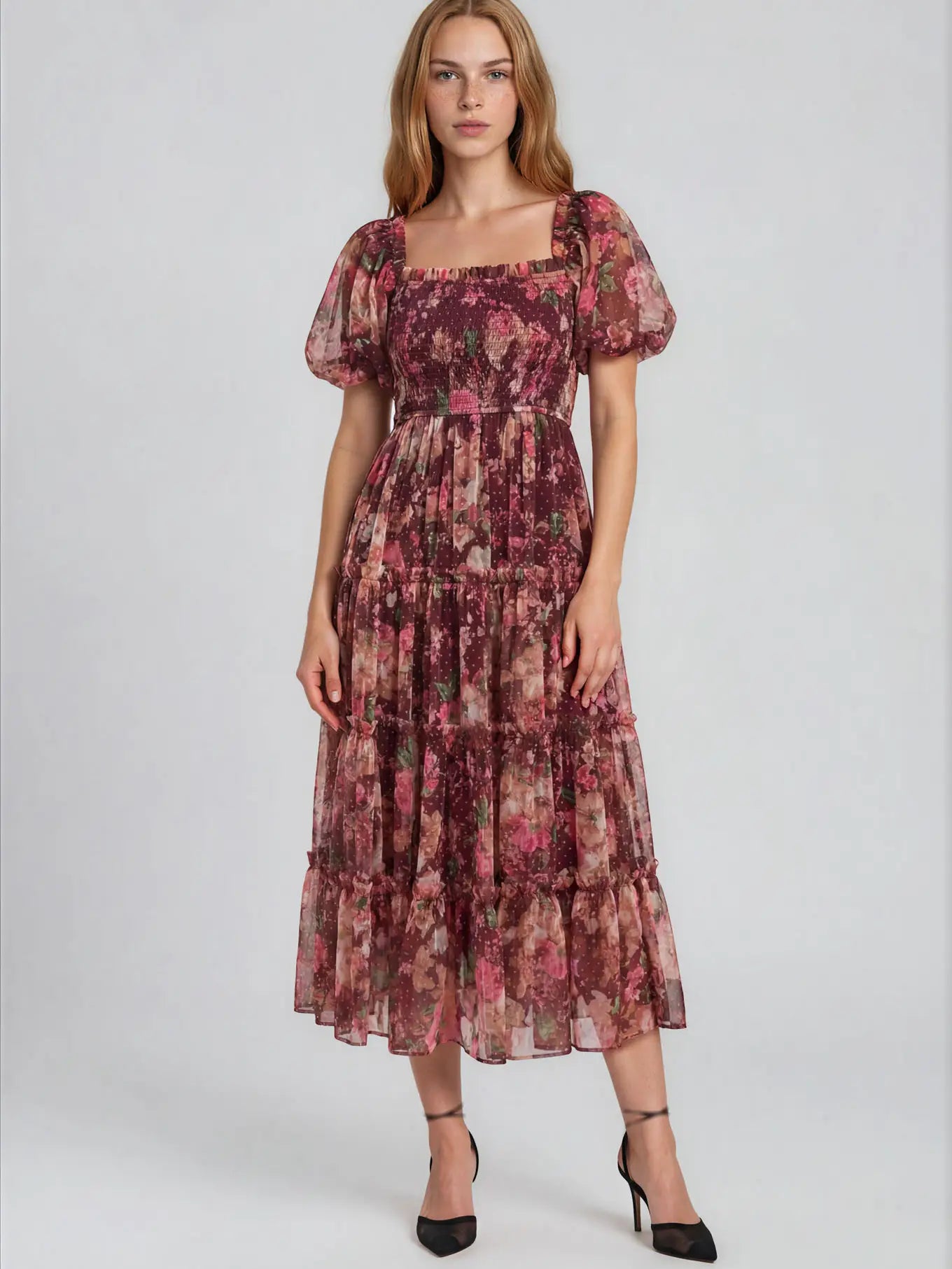 Floral Polka Dot Dress