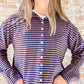 Elisa Cardigan : Brown/Navy
