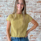 Pointelle Top in Chamomile