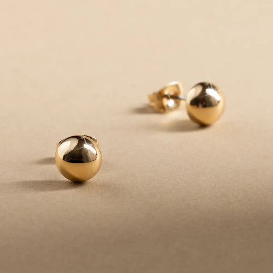 Sol Button Stud Earrings