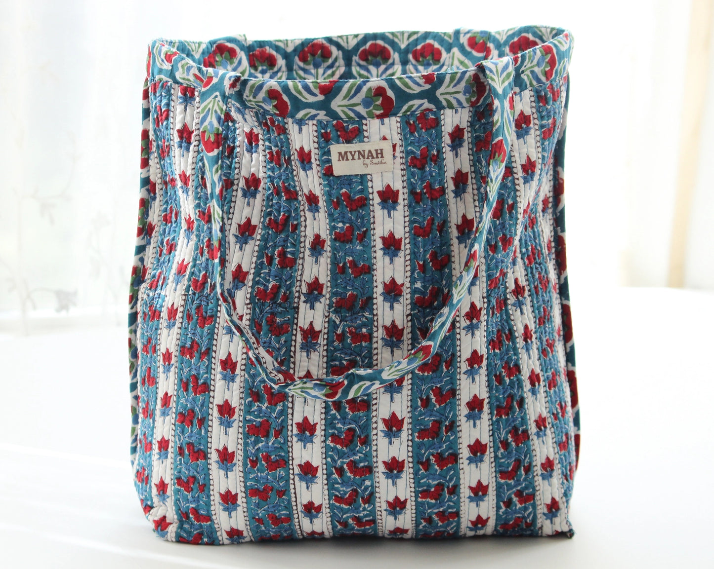 Block Print Reversible Tote Bags