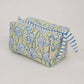Trellis Indigo Toiletry Bag : Medium