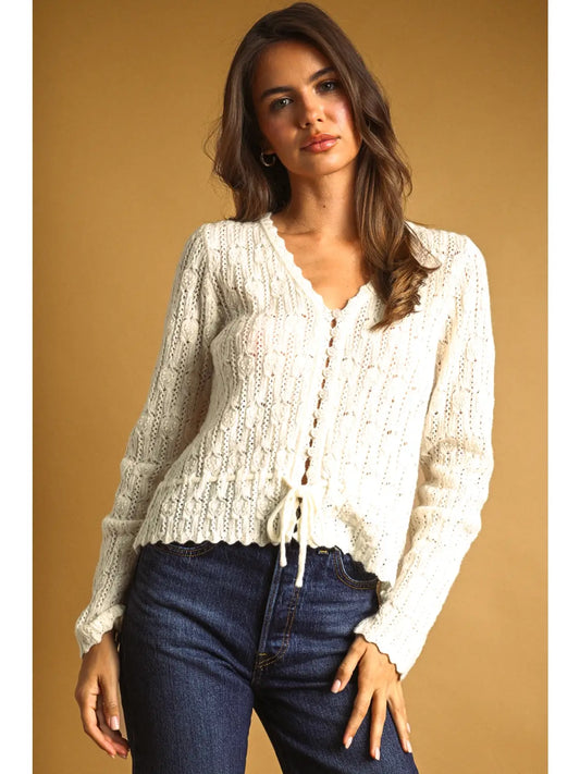 Knit Cardigan in Cream