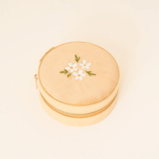 Velvet Jewelry Case : Mustard