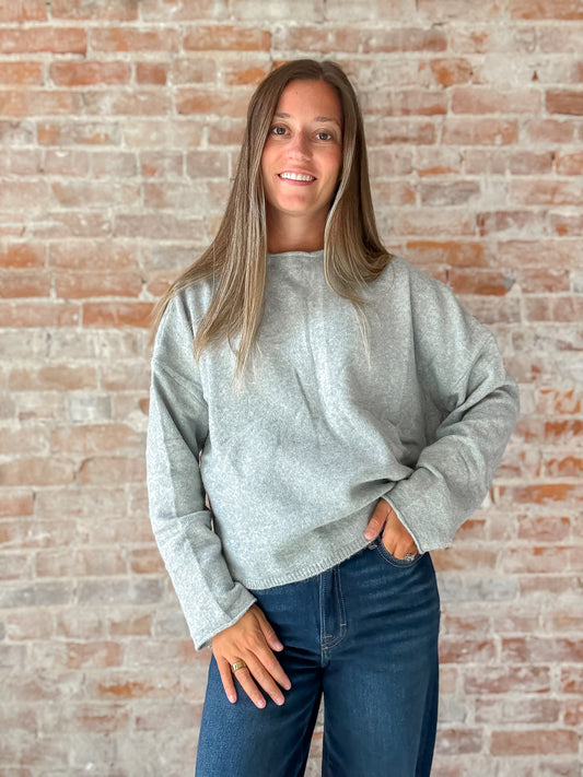 Piper Pullover Sweater : Heather Grey