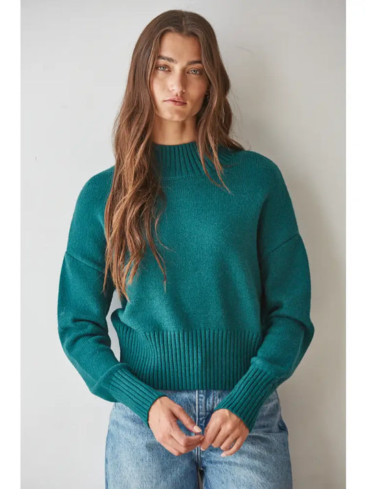 Jewel Mock Neck