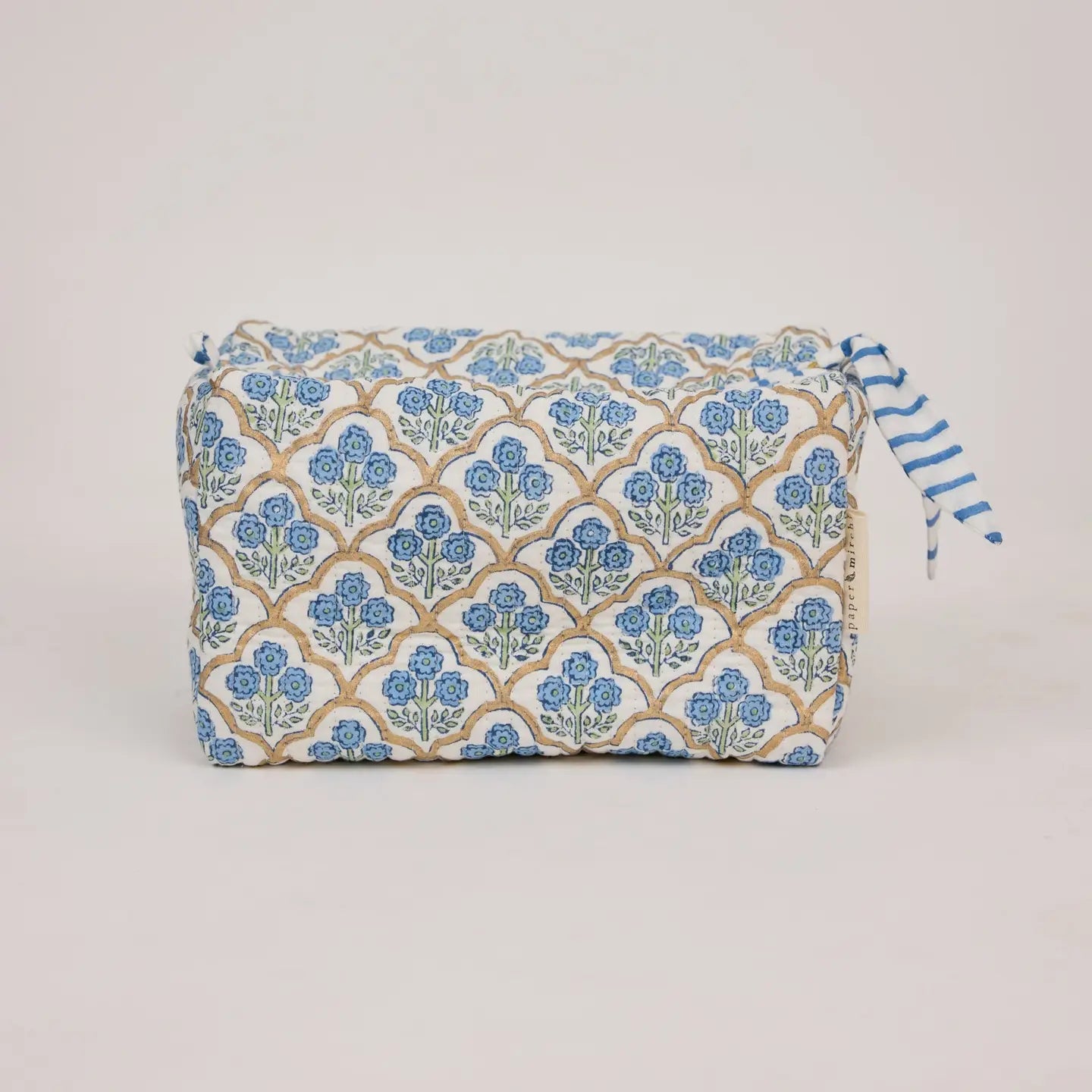 Trellis Indigo Toiletry Bag : Large
