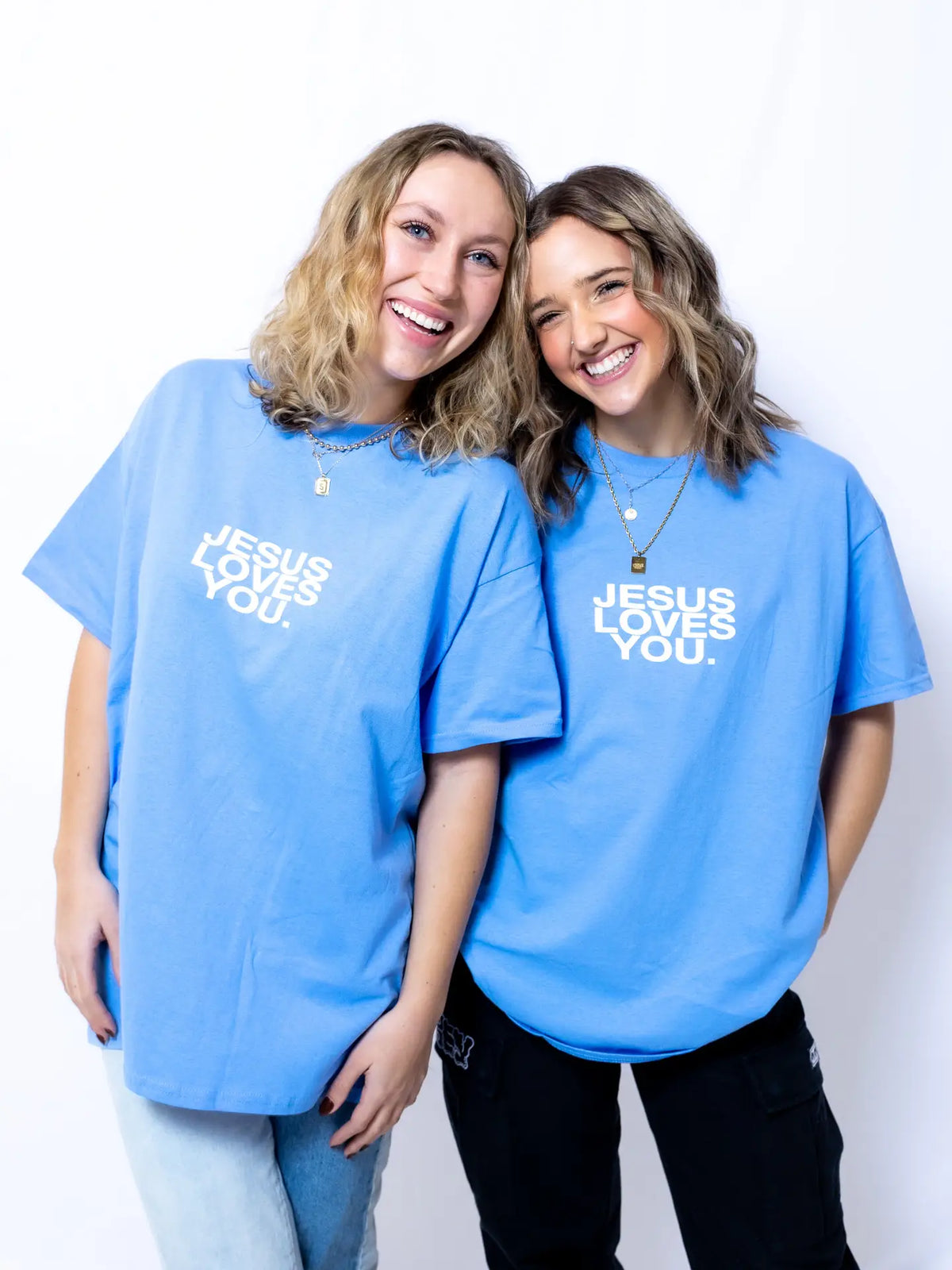 Jesus Loves You Tee in Blue