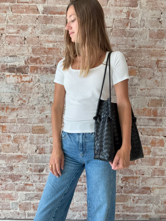 Tybee Woven Bag : Black