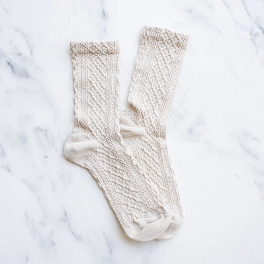 Honeycomb Socks : Oatmeal