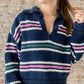 Free People: Kennedy Pullover in Midnight Sail Combo